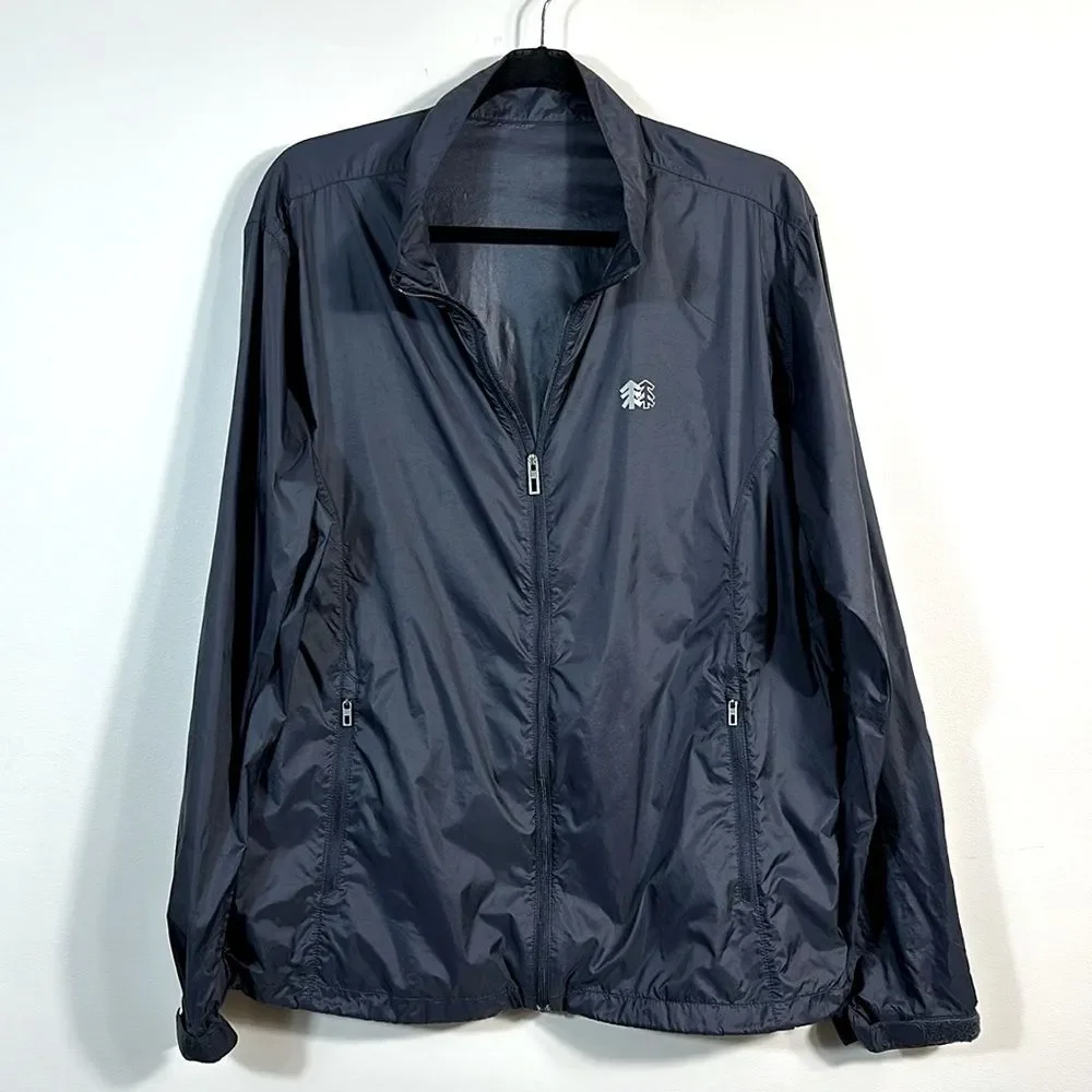 Kolon Sport Navy Blue Windbreaker Jacket Coat Size Medium
